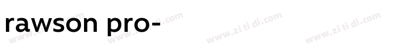 rawson pro字体转换